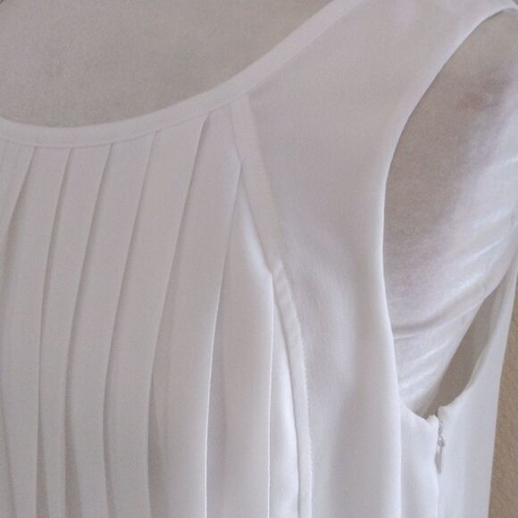 Lands' End White Knife Pleated Dressy Dress - Picture 6 of 11